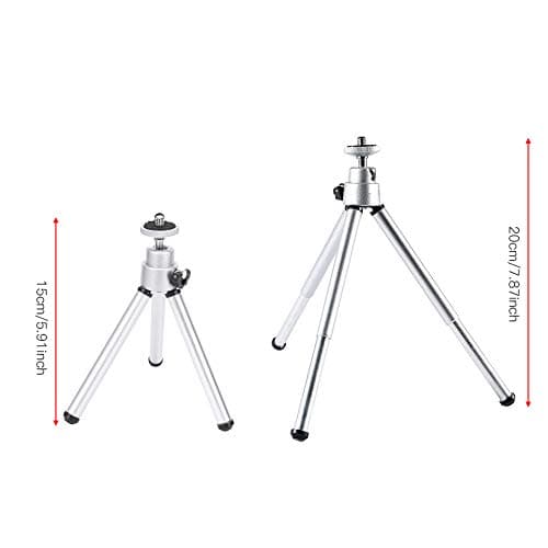 3PCS Mini Aluminium Alloy Silver Anti-Shake Telescope Tripod – Lightweight & Portable for Cameras, Binoculars, and Outdoor Travel — view 3