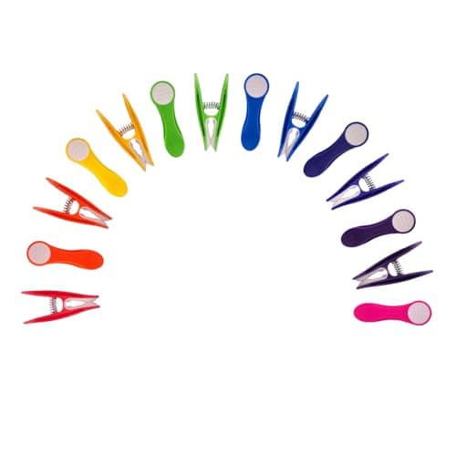 24 Clothes Pegs Laundry Clips with Stainless Steel Compression Springs and Soft Grip Soft Grip Soft Touch Soft Touch Rainbow — view 3