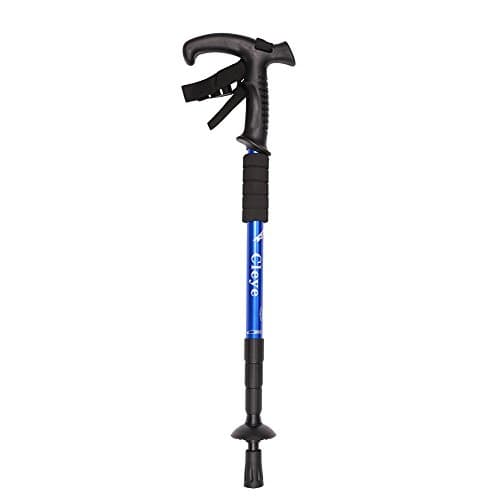 Hiking Poles Telescopic Trekking Poles Adjustable Walking Sticks Lightweight Walking Poles Portable Walking Stick Trekking Poles with Wrist Strap for Men Women Senior Trekking, 3 Sections Adjustable — view 4