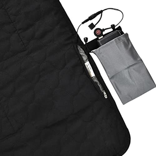 Xweptuy Heated Sleeping Bag Pad 3 Heating Levels USB Rechargeable Sleeping Bag Liner Black — view 4