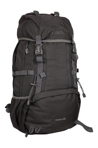Mountain Warehouse Ventura Medium Travel Hiking Walking Rucksack Rain Cover Backpack 40 L Bag h Black ONE — view 2