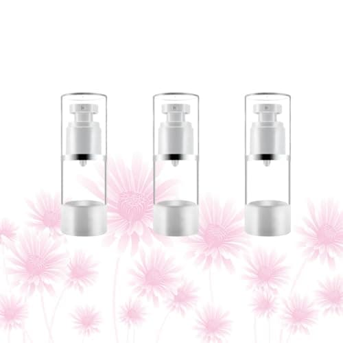 WHAMVOX 3pcs Refillable Sunscreen Spray Bottle with Press Pump, 50ml Mini Compact Design for Travel and Bathroom Use, Made of Sturdy and Pp Materials, Modern Style Cosmetic Spray