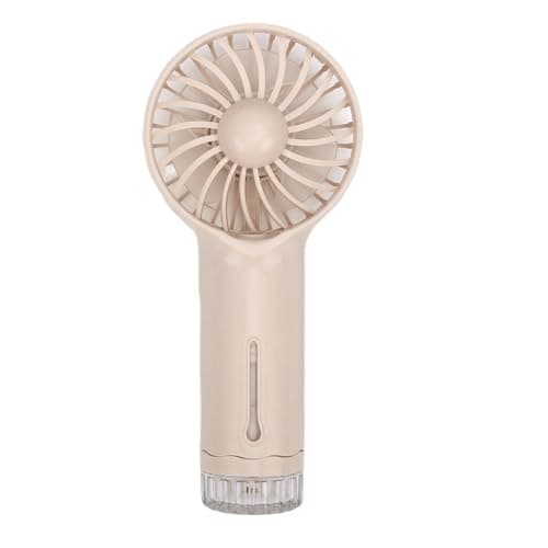 Cryfokt Handheld USB Rechargeable Fan Portable Small Cooling Misting Fan for Outdoor Travel 600mAh Battery (Cream White) — view 2