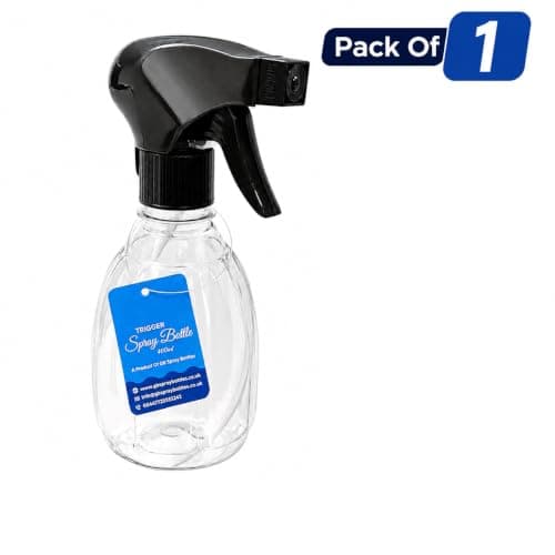 3HA HAHAHA Empty Spray Bottle Lightweight Clear Plastic Water Bottles 400ml Capacity Ideal for Hair Styling Home Hairdressing Gardening Cleaning Watering Plants Transparent Mist Spray Bottle (1Pc) — view 2