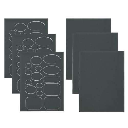 LICQIC Down Jacket Repair Patches, 6 Pieces Dark Grey