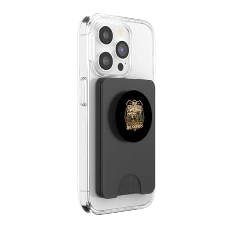 Rv Grandpa Built For Weekends Camping Travel PopSockets PopWallet for MagSafe — view 4