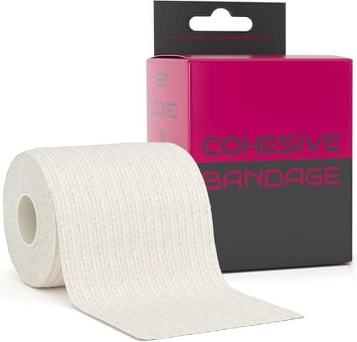 Cohesive Bandage 7.5cm x 4.5m - Self Adhesive Bandage Tape for Injury Recovery, Compression & Ankle Support - Elastic, Sweat-Resistant, Breathable - for Joints, Wrists, Knees & More (White, 1 Roll)