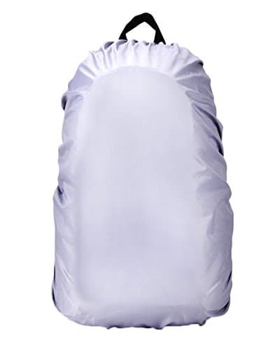 Lightweight Unisex Outdoor Living Climbing Camping Hiking Waterproof Backpack Cover White 45-50L