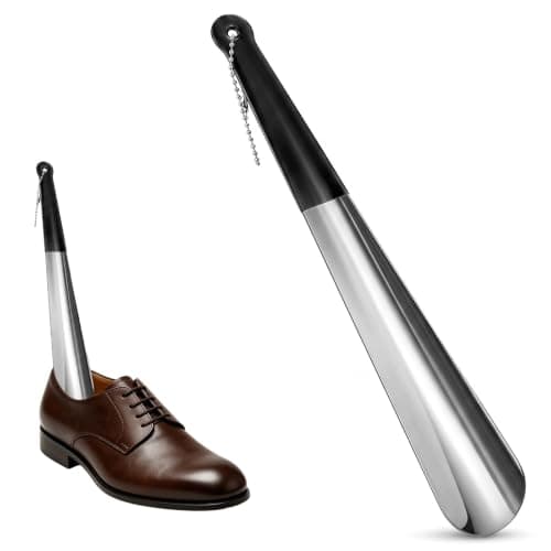 Shoe Horn Long,30CM Long Metal Shoehorn Shoe Spoon Helper Boot Horn