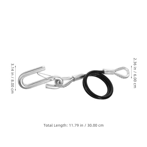 Self Coiling Trailer Safety Cable with Snap Hooks 3500lb Break — view 2