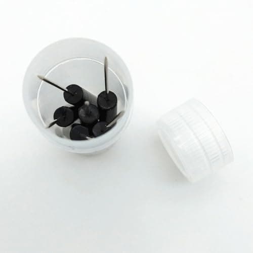 6 Pcs Cylinder Plastic Head Push Pins and Travel Map Cork Board — view 3