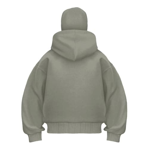 Balaclava Hoodie with Mask Built In Balaclava Full Zipper Double Hooded Coat Oversized Wind Resistant Warm Travel Hoodie with Face Mask Built In Winter Windproof Streetwear Workout Sweatshirt — view 4