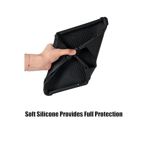 Silicone Case for 11 inch Android Tablet case,Soft Friendly Cover for Android 16 Tablet 11 inch 2026,Case for Android 15 Tablet 11 inch 2025,Adjustable Stand (Black) — view 3