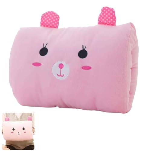 Kids Cartoon Hand Warmer Pillow-Winter Plush Hand Pillow Hand Warmer, Soft Cotton Kids Travel Pillows (A)