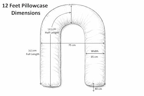 MIA U-Shaped Pregnancy Body Pillow Case 100% Cotton Dark Blue 12ft — view 5