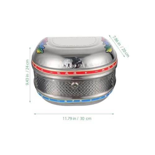 Ciieeo Stainless Steel Motorcycle Tail Bag Rear Seat Pack Silver — view 2