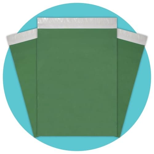 Triplast 12 x 16-Inch Plastic Mailing Postal Bag - Olive Green (Pack of 100)