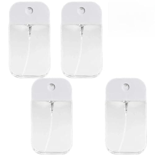 Crownflux 4PCS Clear Spray Bottles, 50ml Portable Card Sprayer Bottles