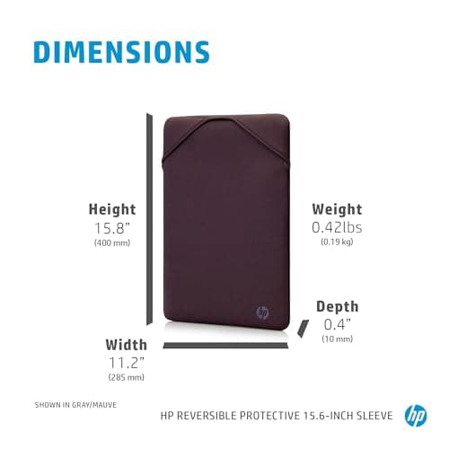 HP 15.6 Inch Black & Gold Protective Reversible Laptop Notebook Sleeve Case, Slim, Prevent Scratching, Zip-free — view 2