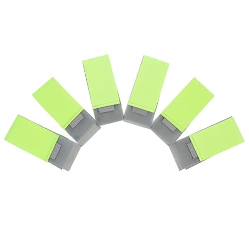 GOOHOCHY 6 Pcs Car Trunk Fixed Belt Green Nylon Polyester Blend