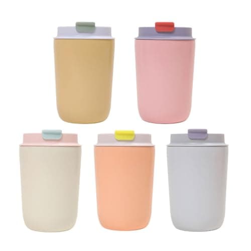 Mini Insulated Cup 400ml Stainless Steel Vacuum Travel Mug Leak-Proof Flip-Top Lid Portable Thermal Coffee Flask Compact Reusable Container for Hot Cold Drinks [Object Object] [Object Object] — view 4