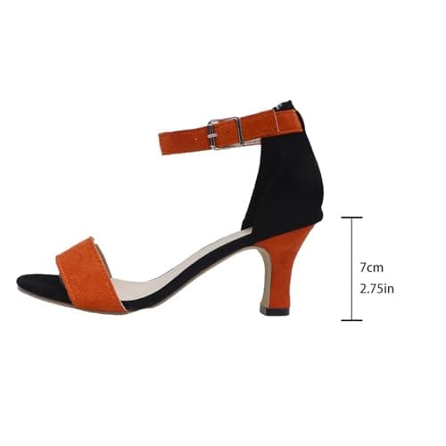 Women's Summer Sandals with Heel, Sandals, Summer Shoes, Elegant Casual Shoes, Mules, Slippers, Comfortable, Lightweight, Ergonomic, Holiday, Wedge Sandals, Wedding Banquet, Party, Orange 1, 6 UK — view 4