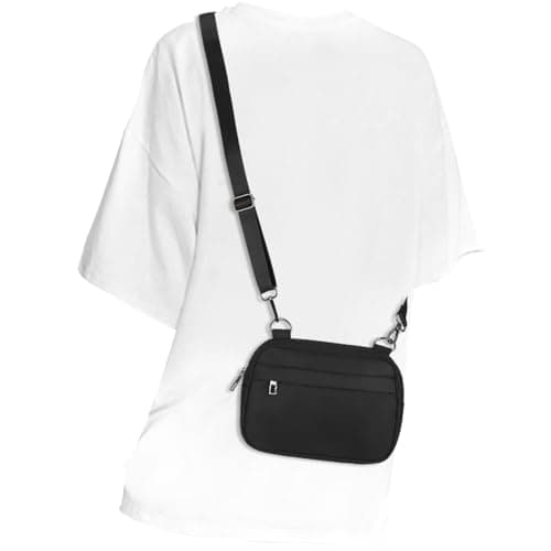 MAXTOP Small Crossbody Bags for Women Men Cell Phone Bum Bag Purse Fanny Pack with Adjustable Strap Black Sling Bag for Traveling Casual Festival Gifts