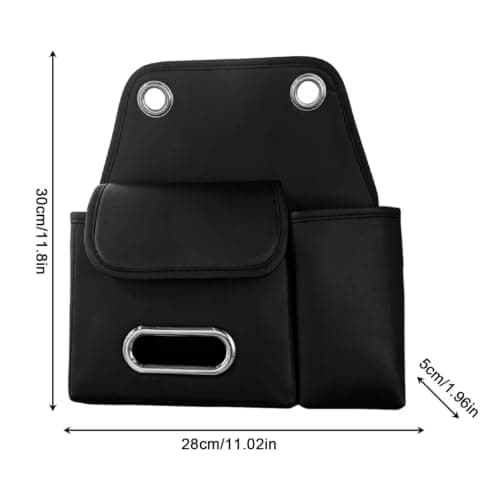 dzqad Car Organizer Back Seat Tissue Box Cup Holder PU Leather Storage Bag — view 6