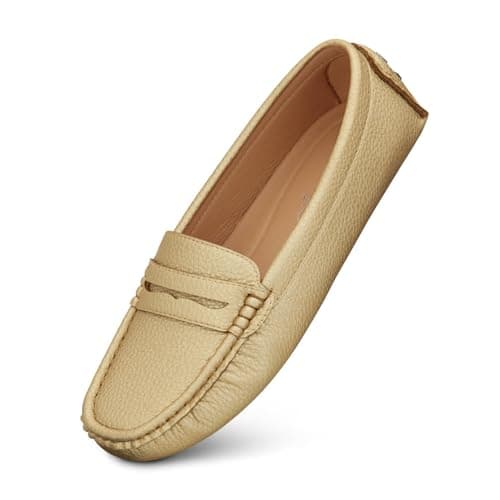 Herstyle Women's Loafers, Comfy Dressy Flats, Slip-On Penny Loafers & Moccasins with Cushioned Footbed, Lightweight Business Casual Shoes for Office, Walking & Travel (2025), Lightgold, 5.5 UK — view 2