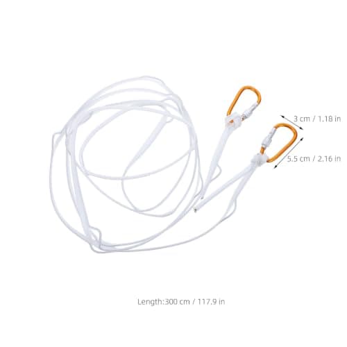 Portable Clothesline Travel Rope with Hooks, Gold Buckle — view 2