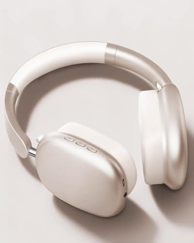 Wentronic Y01 Wireless Over Ear Headphones, Noise Canceling Bluetooth 5.3 Headphones with Microphones,Hi-Res Audio,48H Playtime,Foldable,Breathable Soft Earpads for iOS/Android/Samsung/PC-Starlight — view 2