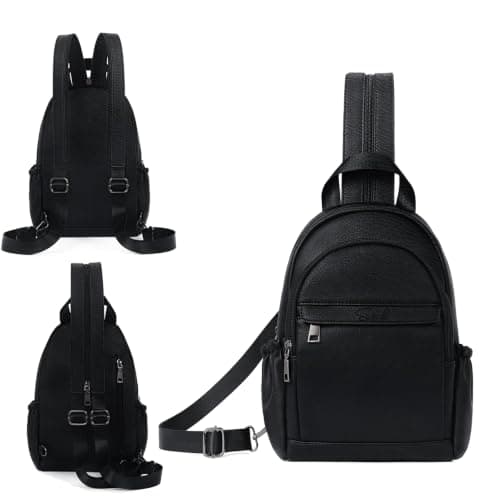 ECOTISH Women's Backpack, Anti Theft Rucksack, Travel Shoulder Bag, Small Sling Bag Casual Daypacks School Bag for Girls Ladies Mini Fashion Crossbody Bag for College Work