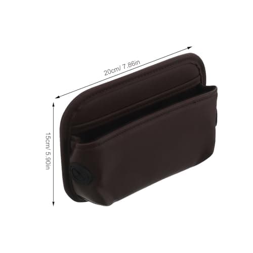 FOMIYES PU Leather Car Console Organizer Mini Storage Bag for Phone — view 2