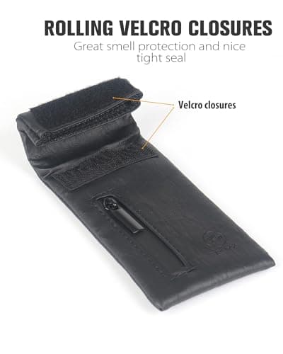 FIREDOG Smell Proof Bags, Carbon Lined Odor Proof Bag for Dog Tested 3"x6" Stash Travel Storage Pouch Pocket (Black) — view 6