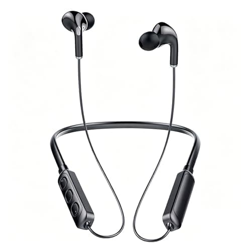 Ucfalfo Neckband Bluetooth Earphones, Neckband Earphone Wireless Bluetooth, Running Headphones IPX Waterproof Sweat Resistant Earbuds with Noise Cancelling, for Gym Cycling Home Office