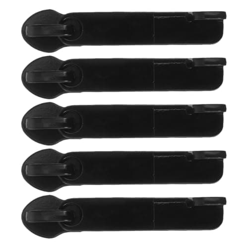 TOYANDONA 5pcs Nylon Suitcase Zipper Pull Replacement Lock Hole Black