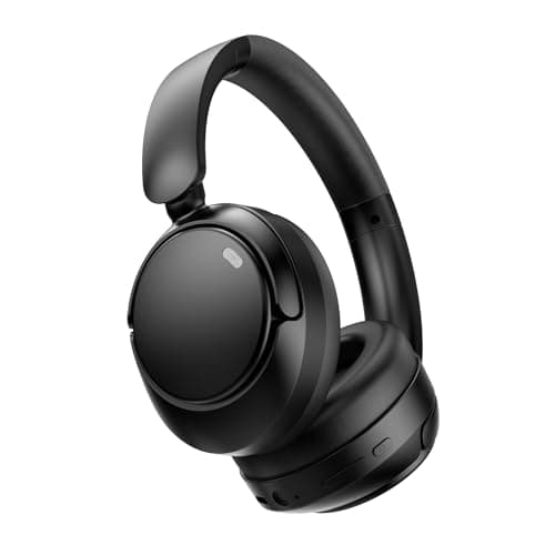 TIMU Active Noise Cancelling Headphones,100H Playtime,Wireless Over Ear Bluetooth Headphones with Deep Bass,Transparency Mode,Clear Calls,Foldable Lightweight for Home/Travel/Commute/Office,Black