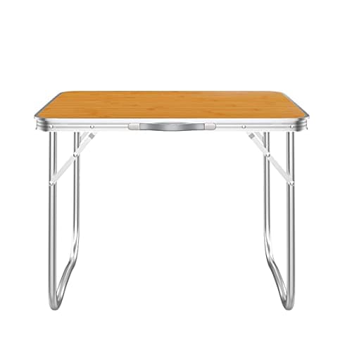 SA Products Utility - Portable Foldable Table for Camping, Party & Picnic - Lightweight Small Folding Sturdy Outdoor Patio Furniture with Aluminium Frame - 2.3 Feet
