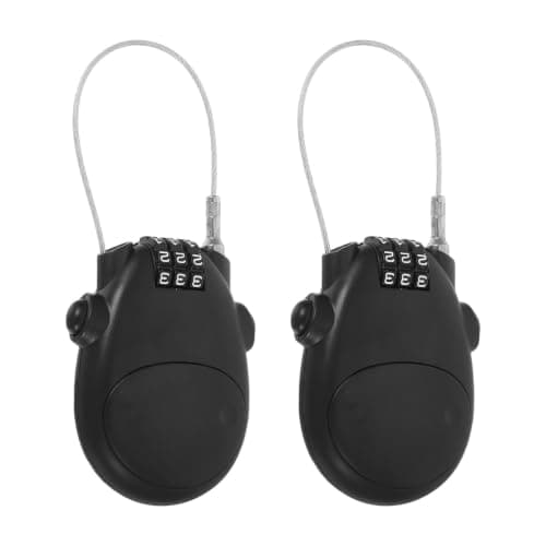 Steel Cable Retractable Lock 2pcs Combination for Luggage and Backpack