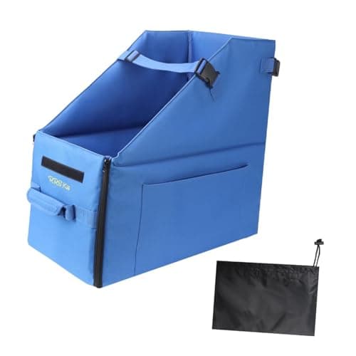 Dickly Foldable Storage Box, Travel Case, Trunk Transport, Bike Organizer with Dust Cover for Camping Trips, Hiking, Riding, Blue — view 6