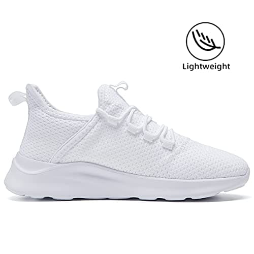 FUJEAK Women Shoes Trainers Running Walking Slip on Women Gym Comfortable Shoes Fitness Outdoor Sports Jogging Sneakers Casual Mesh Lightweight Breathable White Size 5.5 UK — view 2