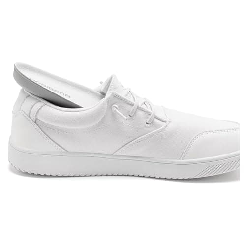 HOBIBEAR Wide Toe Loafers for Men Barefoot Slip On Shoes Unisex Outdoor Comfort Casual Walking Loafers(White,UK 7) — view 6