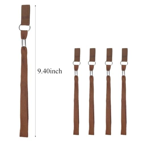 FOHOLA 4 Pack Wrist Straps, Cane Hanging Rope, Wrist Strap for Walking Stick Accessories, Outdoor Travel (4, Brown) — view 2