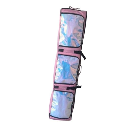 MotiveTech Snowboard Bag, Ski Bag with Wheels, Waterproof Case, Ski Gear And Clothing Storage, Air Travel, Water Sports, Pink