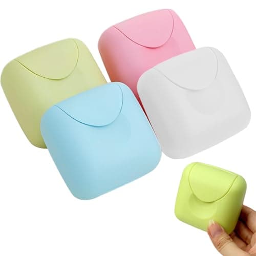 4PCS Travel Soap Case, Soap Bar Travel Soap Dish with Lid Waterproof Leakproof Square Small Soap Box Container Holder Closable Soap Holder Portable Soap Dish Travel for Shower Outdoor Hiking Camp Gym