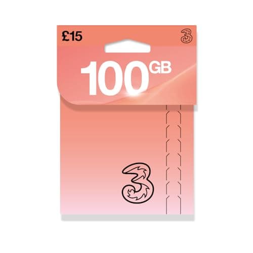 Three £15 100GB PAYG Sim