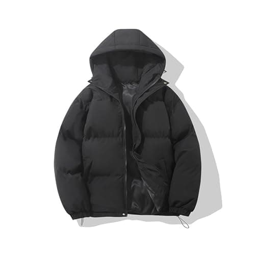 Anbiryeik Women Winter Puffer Down Jacket Hooded Waterproof Quilted Short Coat with Pockets Lightweight Ladies Parka Jackets Zip Up Windproof Packable Casual Warm Outwear for Travel Outdoor Black M — view 4
