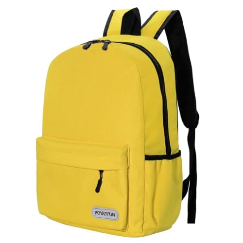 POWOFUN 15 inch Kids Elementary Backpack Lightweight Casual Travel