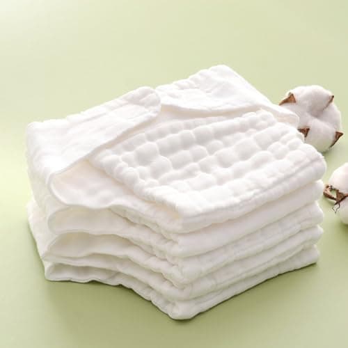 5pcs Reusable Cotton Nappy Insert for Travel and Sleep White M — view 5