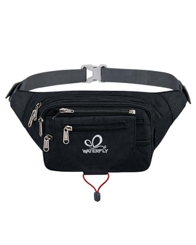 Waterfly Bum Bag Large Waist Fanny Pack with Multi-Pockets for Men Women